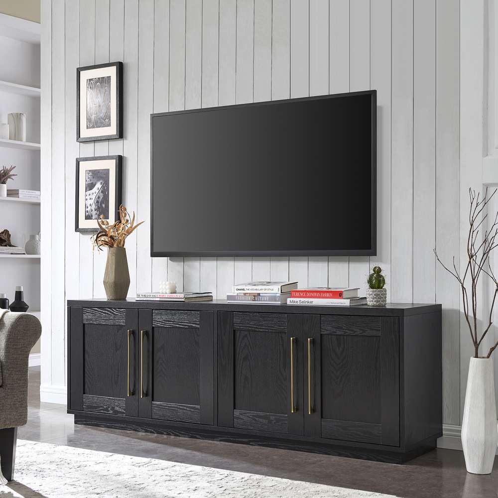 Hudson & Canal - Tillman Rectangular TV Stand for TVs up to 75in in Black Grain - TV1634 veiw 2