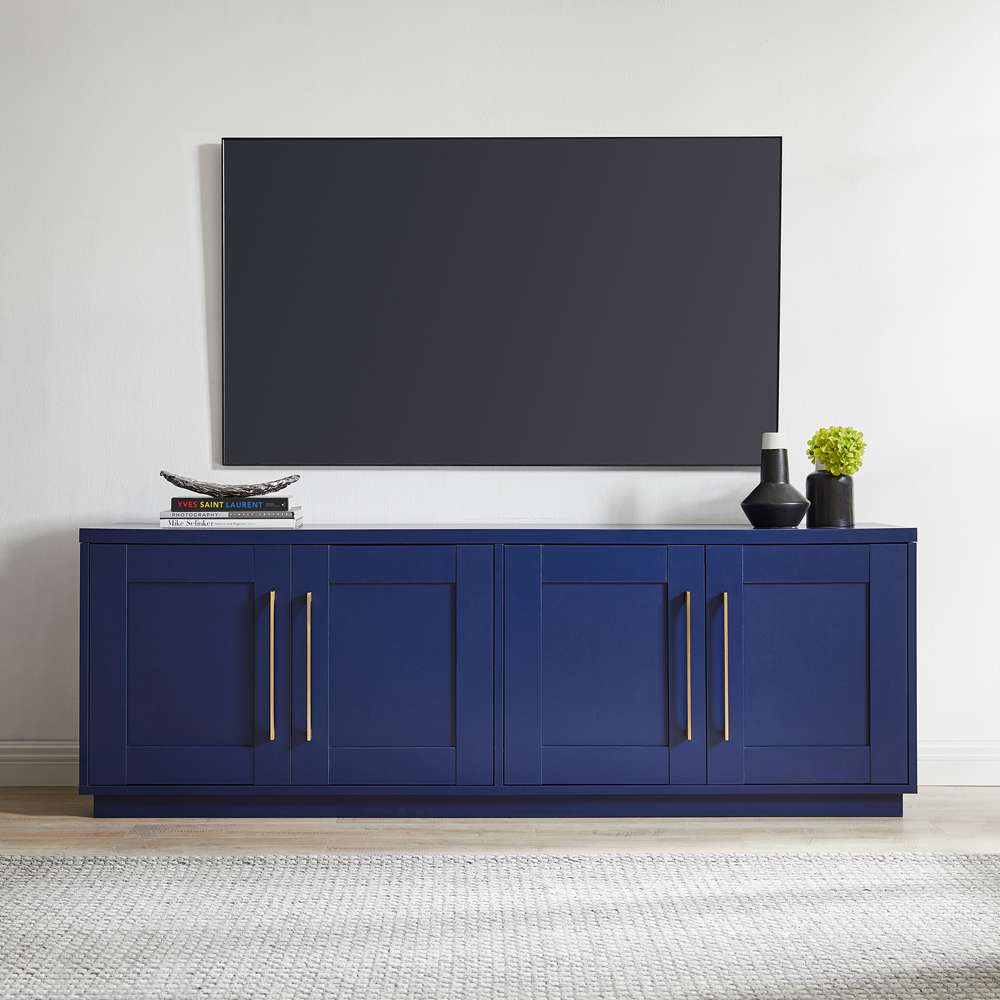 Hudson & Canal - Tillman Rectangular TV Stand for TVs up to 75in in Dark Blue - TV1923 veiw 2