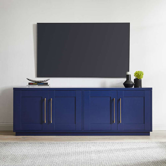 Hudson & Canal - Tillman Rectangular TV Stand for TVs up to 75in in Dark Blue - TV1923 veiw 2
