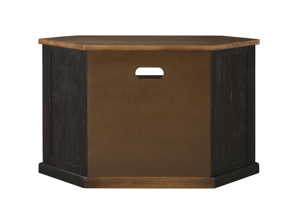 Martin Svensson Home -  Rustic Corner TV Stand, Antique Black and Honey - 90975 veiw 5