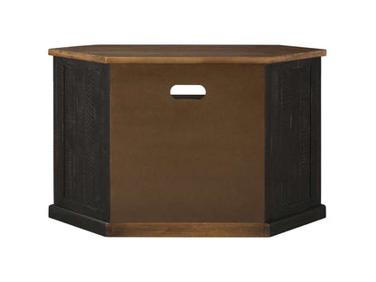 Martin Svensson Home -  Rustic Corner TV Stand, Antique Black and Honey - 90975 veiw 5