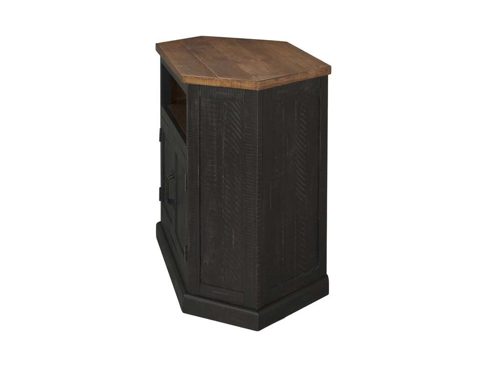 Martin Svensson Home -  Rustic Corner TV Stand, Antique Black and Honey - 90975 veiw 6