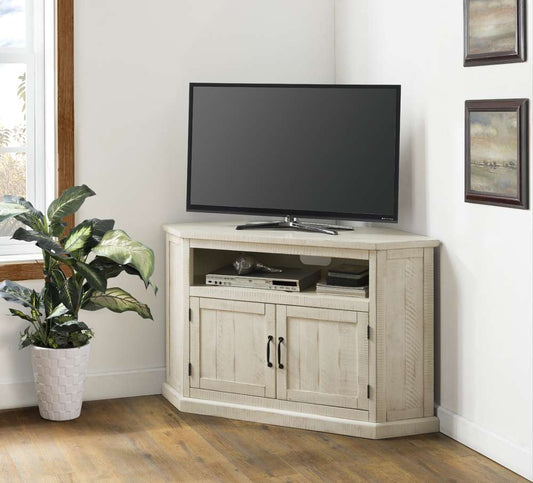 Martin Svensson Home -  Rustic Corner TV Stand, White - 90973 veiw 1