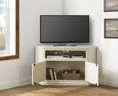Martin Svensson Home -  Rustic Corner TV Stand, White - 90973 veiw 4