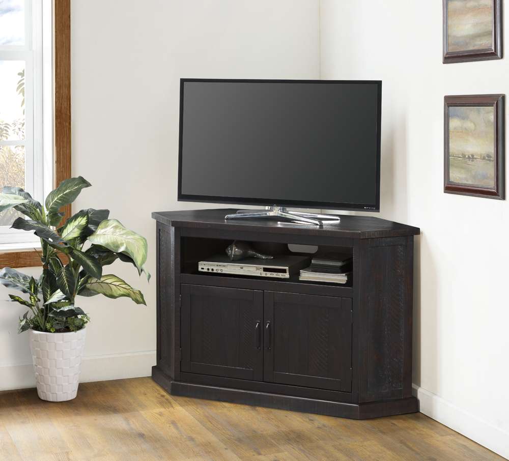Martin Svensson Home -  Rustic Corner TV Stand, Espresso - 90978 veiw 1
