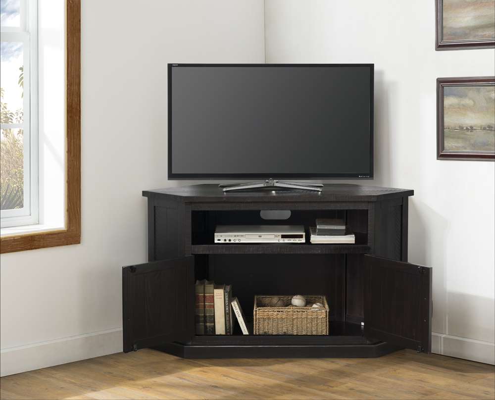 Martin Svensson Home -  Rustic Corner TV Stand, Espresso - 90978 veiw 2