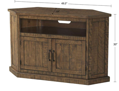 Martin Svensson Home -  Rustic Corner TV Stand, Natural - 90972 veiw 3