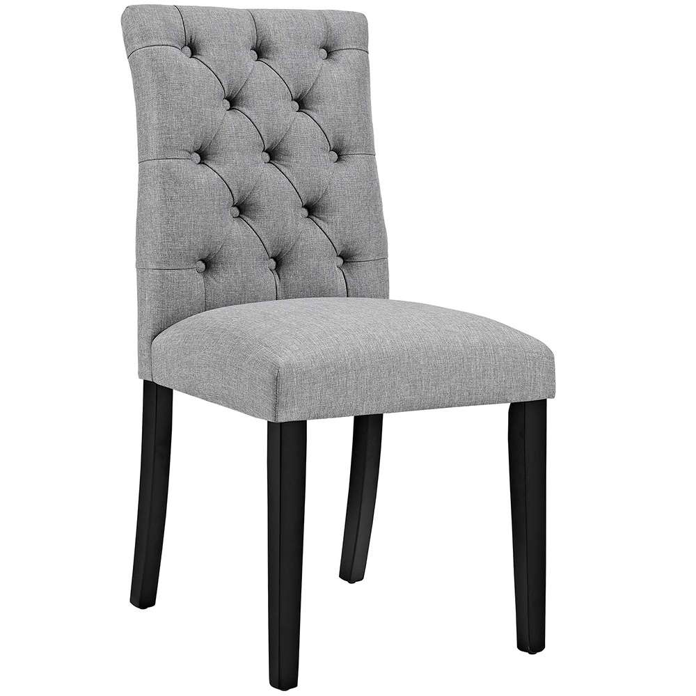 Modway - Duchess Button Tufted Fabric Dining Chair - EEI-2231-LGR veiw 1