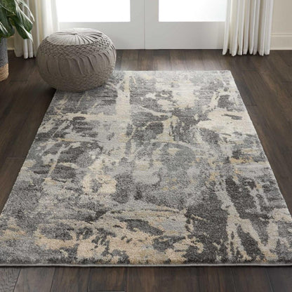 Nourison - Fusion FSS10 Beige and Bone 4x6 Modern Area Rug - FSS10-99446046611 veiw 2