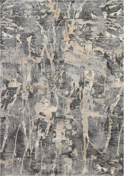 Nourison - Fusion FSS10 Beige and Bone 96in x 13 Oversized Plush Shag Rug - FSS10-99446316677 veiw 1