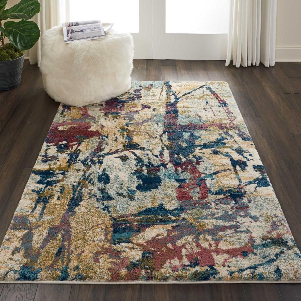 Nourison - Fusion FSS10 Multicolor 4x6 Colorful Area Rug - FSS10-99446317032 veiw 2