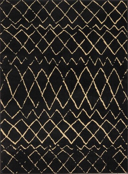 Nourison - Grafix GRF04 Black 53in x 73in Area Rug - GRF04-99446394767 veiw 1