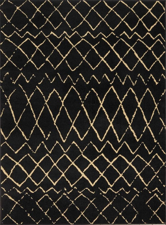 Nourison - Grafix GRF04 Black 53in x 73in Area Rug - GRF04-99446394767 veiw 1