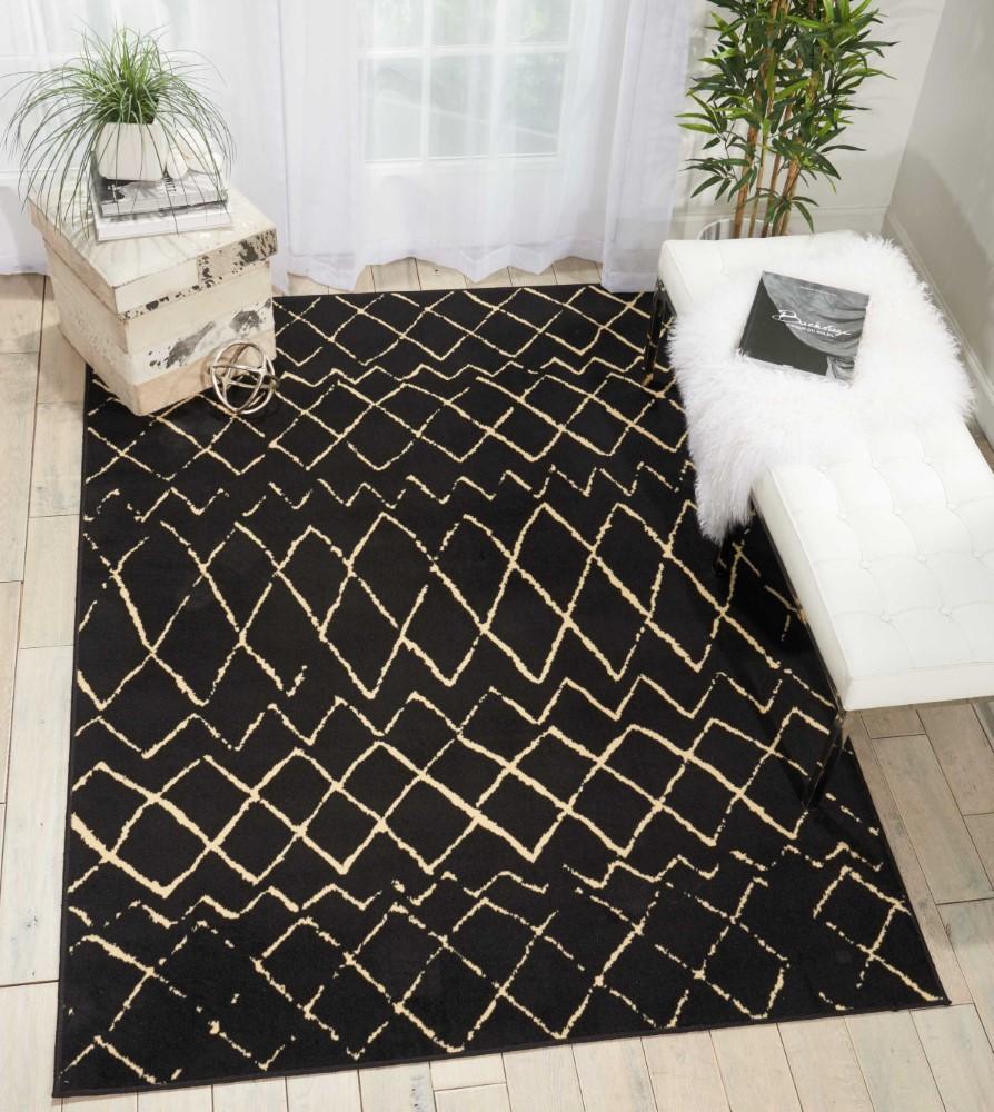 Nourison - Grafix GRF04 Black 53in x 73in Area Rug - GRF04-99446394767 veiw 2