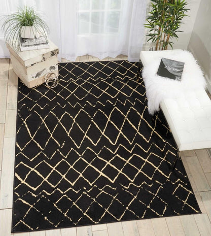 Nourison - Grafix GRF04 Black 53in x 73in Area Rug - GRF04-99446394767 veiw 2