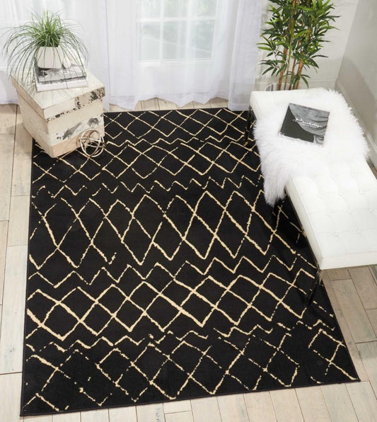 Nourison - Grafix GRF04 Black 53in x 73in Area Rug - GRF04-99446394767 veiw 2