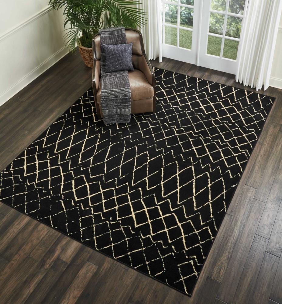 Nourison - Grafix GRF04 Black 710in x 910in Large Rug - GRF04-99446394828 veiw 2