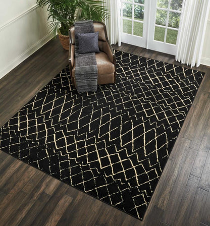Nourison - Grafix GRF04 Black 710in x 910in Large Rug - GRF04-99446394828 veiw 2