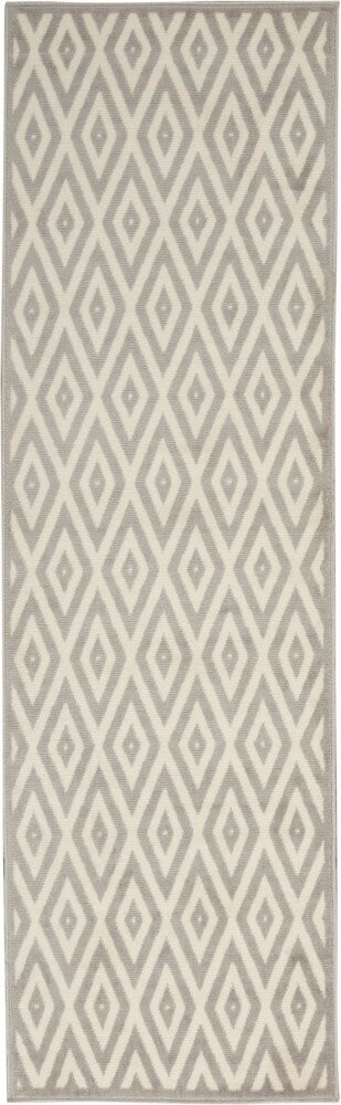 Nourison - Grafix GRF18 White/Bone 23in x 76in Hallway Rug - GRF18-99446411839 veiw 1