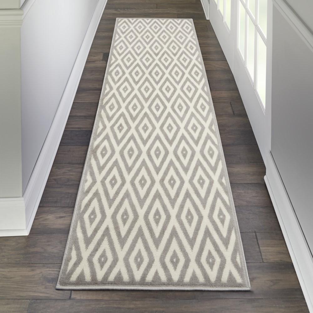 Nourison - Grafix GRF18 White/Bone 23in x 76in Hallway Rug - GRF18-99446411839 veiw 2
