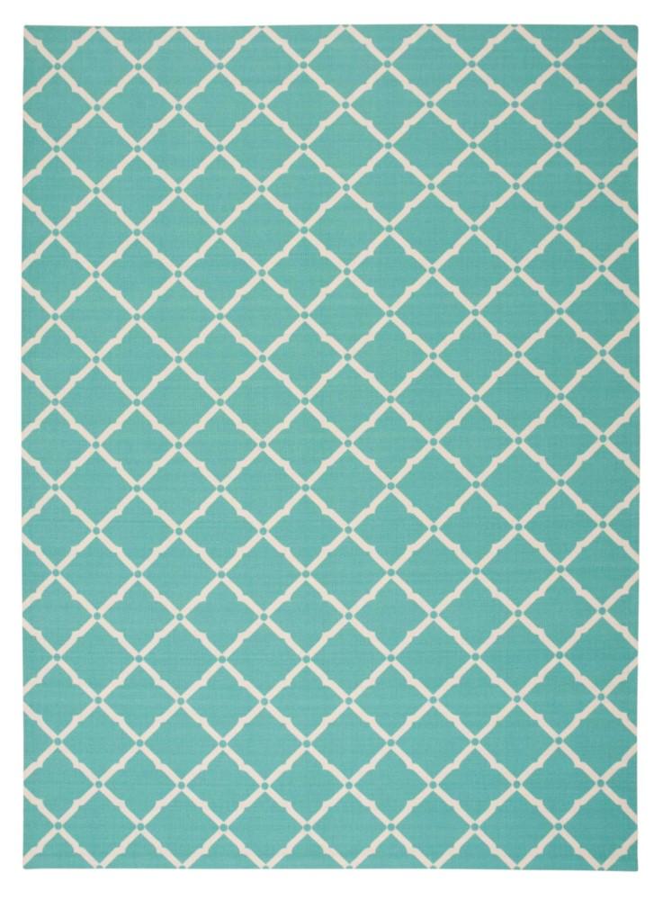 Nourison - Home & Garden RS091 Blue 79in x 1010in Rug - RS091-99446208149_CLOSEOUT veiw 1
