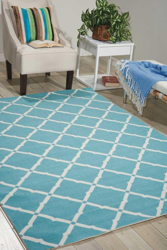 Nourison - Home & Garden RS091 Blue 79in x 1010in Rug - RS091-99446208149_CLOSEOUT veiw 2