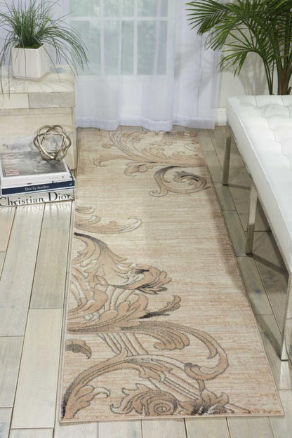 Nourison - Maxell MAE05 Taupe 22in x 76in Hallway Rug - MAE05-99446335180 veiw 2