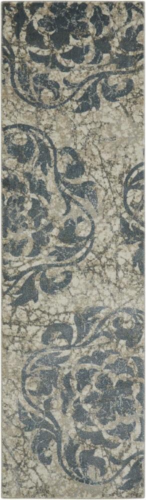 Nourison - Maxell MAE10 Grey and Ivory 22in x 76in Hallway Rug - MAE10-99446343727 veiw 1