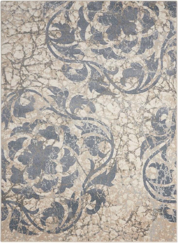 Nourison - Maxell MAE10 Grey and Ivory 53in x 73in Area Rug - MAE10-99446343789 veiw 1