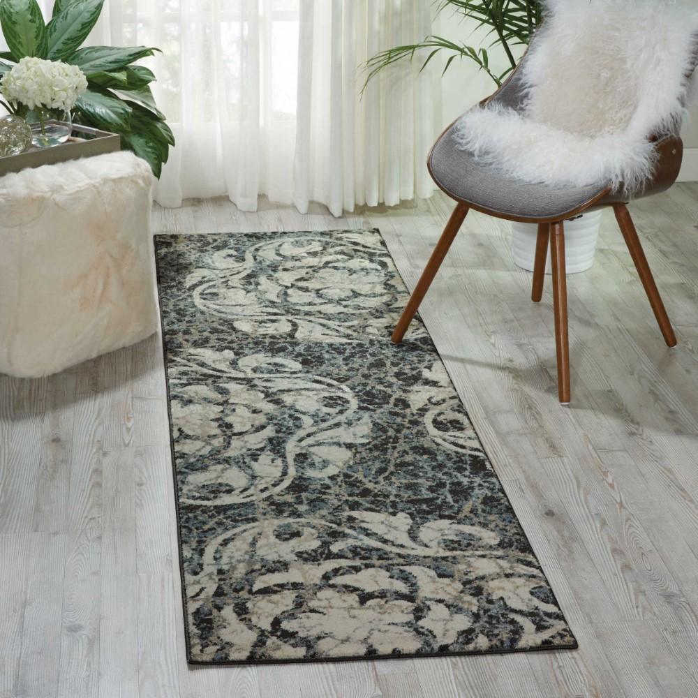 Nourison - Maxell MAE10 Grey 22in x 76in Hallway Rug - MAE10-99446343710 veiw 2