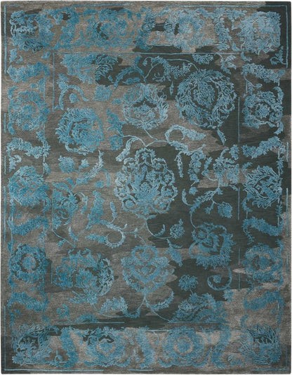 Nourison - Opaline OPA12 Black and Blue 39in x 59in Area Rug - OPA12-99446354617_CLOSEOUT veiw 1