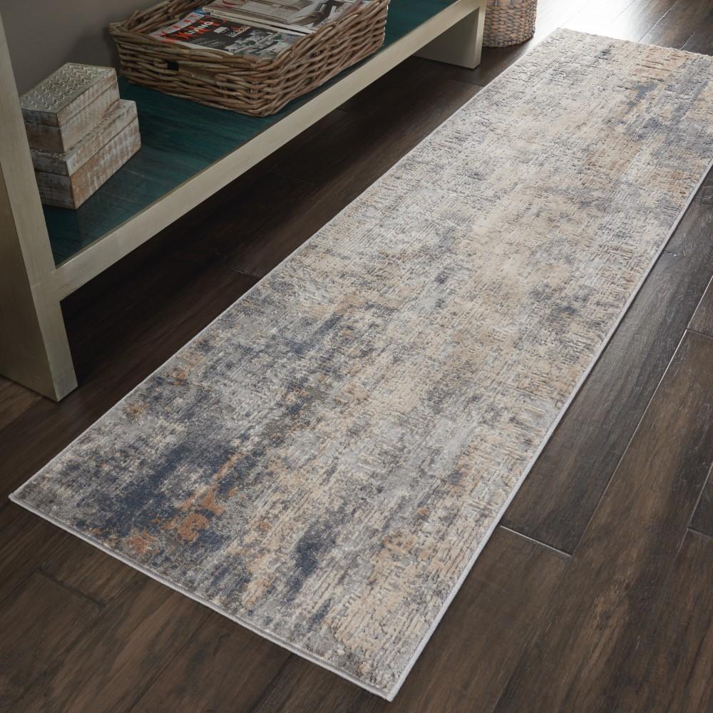 Nourison - Rustic Textures RUS01 Bone and Beige 22in x 76in Hallway Rug - RUS01-99446461841 veiw 2