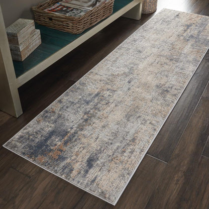 Nourison - Rustic Textures RUS01 Bone and Beige 22in x 76in Hallway Rug - RUS01-99446461841 veiw 2