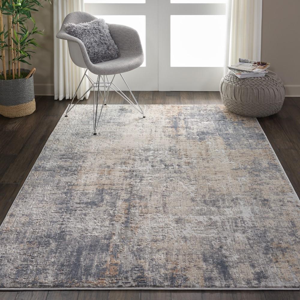 Nourison - Rustic Textures RUS01 Bone and Beige 53in x 73in Rustic Area Rug - RUS01-99446461889 veiw 2