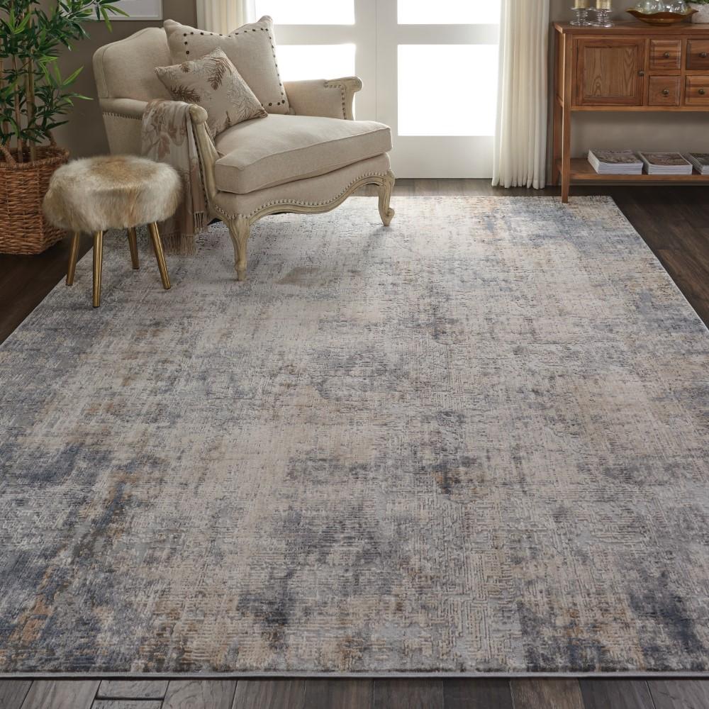 Nourison - Rustic Textures RUS01 Bone and Beige 710in x 106in Oversized Rug - RUS01-99446461896 veiw 2