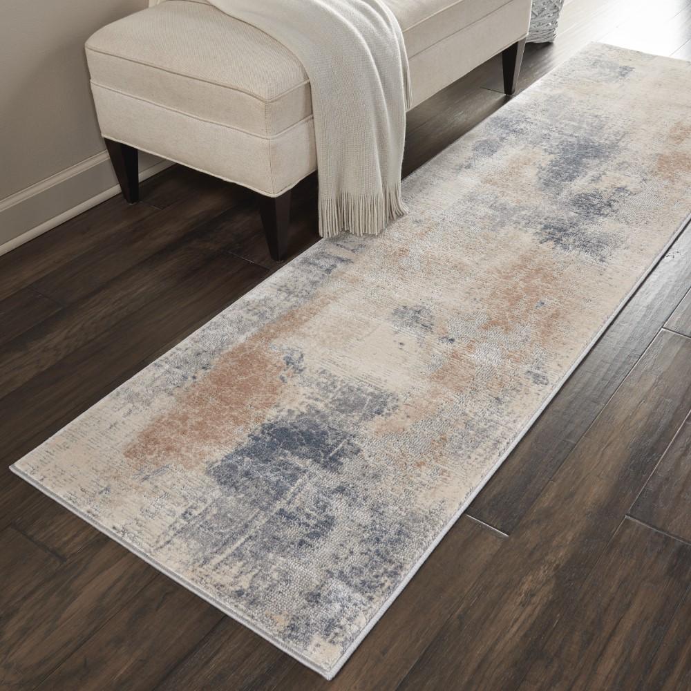 Nourison - Rustic Textures RUS02 Beige and Bone 22in x 76in Hallway Rug - RUS02-99446461919 veiw 2