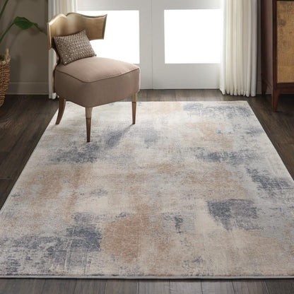 Nourison - Rustic Textures RUS02 Beige and Bone 53in x 73in Rustic Area Rug - RUS02-99446461940 veiw 2