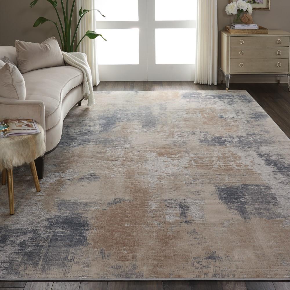 Nourison - Rustic Textures RUS02 Beige and Bone 710in x 106in Oversized Rug - RUS02-99446461964 veiw 2