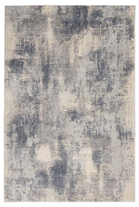 Nourison - Rustic Textures RUS02 Slate Blue and Ivory 311in x 511in Rustic Area Rug - RUS02-99446476241 veiw 1