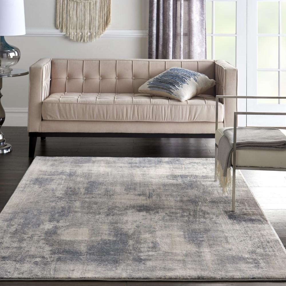 Nourison - Rustic Textures RUS02 Slate Blue and Ivory 311in x 511in Rustic Area Rug - RUS02-99446476241 veiw 2
