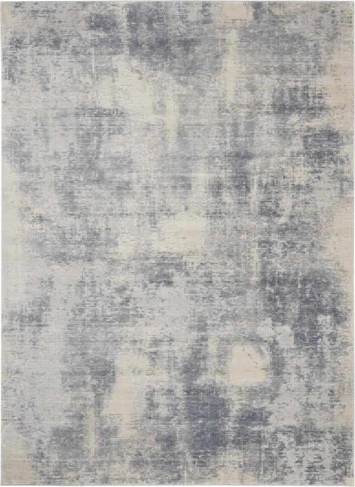 Nourison - Rustic Textures RUS02 Slate Blue and Ivory 93in x 129in Oversized Textured Rug - RUS02-99446476210 veiw 1
