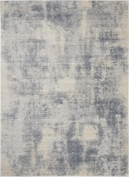 Nourison - Rustic Textures RUS02 Slate Blue and Ivory 93in x 129in Oversized Textured Rug - RUS02-99446476210 veiw 1