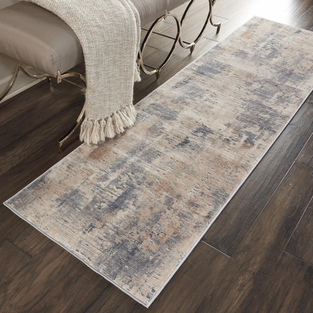 Nourison - Rustic Textures RUS05 Beige and Bone 22in x 76in Hallway Rug - RUS05-99446460424 veiw 2