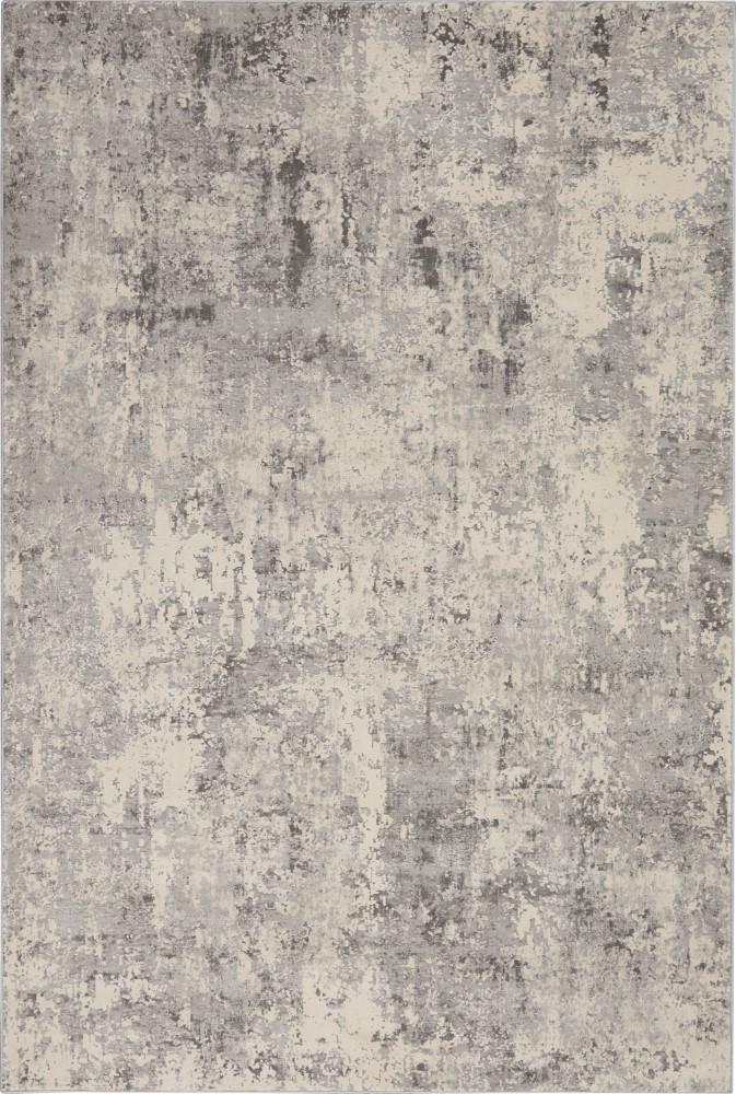 Nourison - Rustic Textures RUS07 Ivory and Bone 53in x 73in Abstract Area Rug - RUS07-99446495952 veiw 1