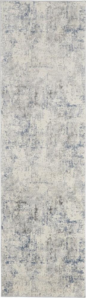 Nourison - Rustic Textures RUS07 Ivory/Bone-blue 22in x 76in Hallway Rug - RUS07-99446496287 veiw 1