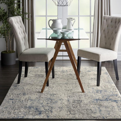 Nourison - Rustic Textures RUS07 Ivory/Bone-blue 311in x 511in Abstract Area Rug - RUS07-99446496294 veiw 2