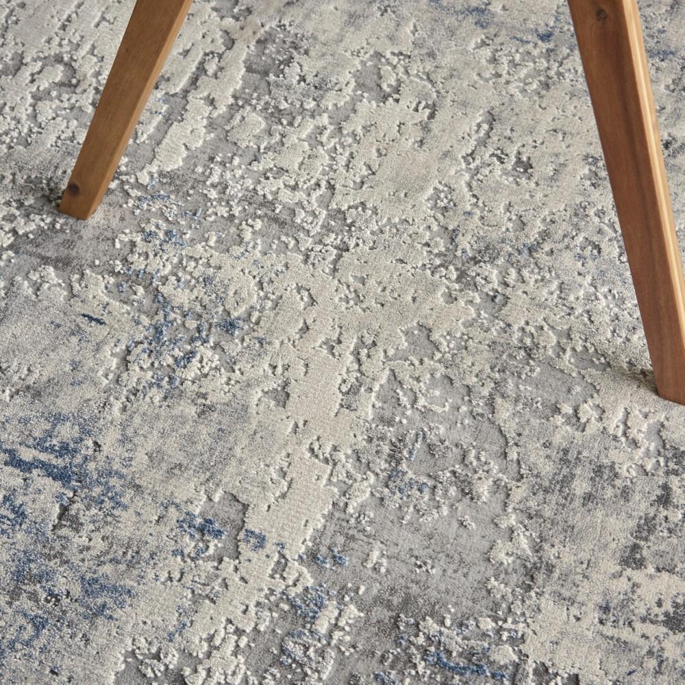 Nourison - Rustic Textures RUS07 Ivory/Bone-blue 311in x 511in Abstract Area Rug - RUS07-99446496294 veiw 3