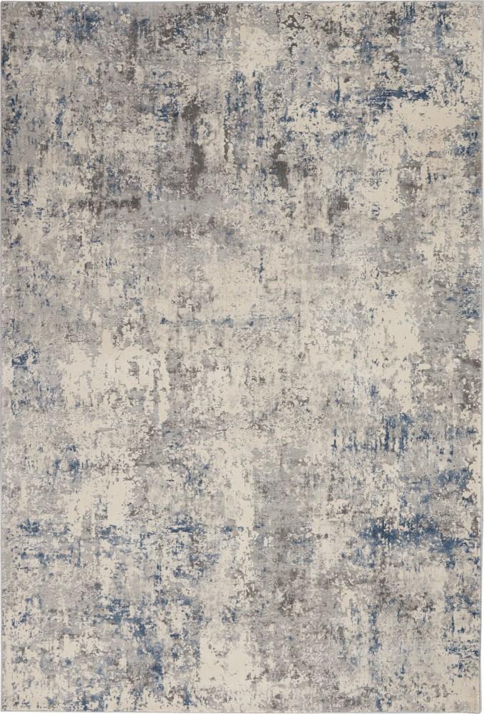 Nourison - Rustic Textures RUS07 Ivory/Bone-blue 53in x 73in Abstract Area Rug - RUS07-99446496065 veiw 1
