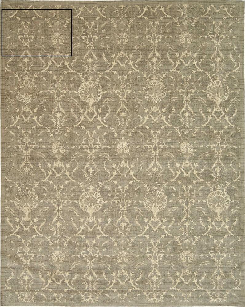 Nourison - Silk Elements SKE03 Green 79in x 99in Rug - SKE03-99446189165_CLOSEOUT veiw 1
