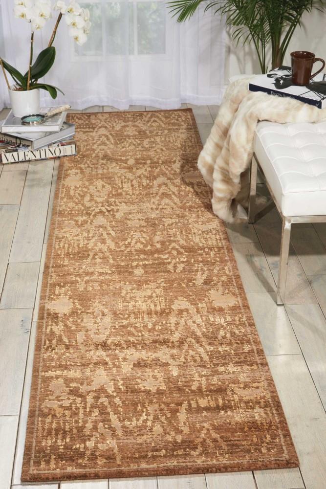 Nourison - Silken Allure SLK17 Brown 25in x 10 Hallway Rug - SLK17-99446153890_CLOSEOUT veiw 2
